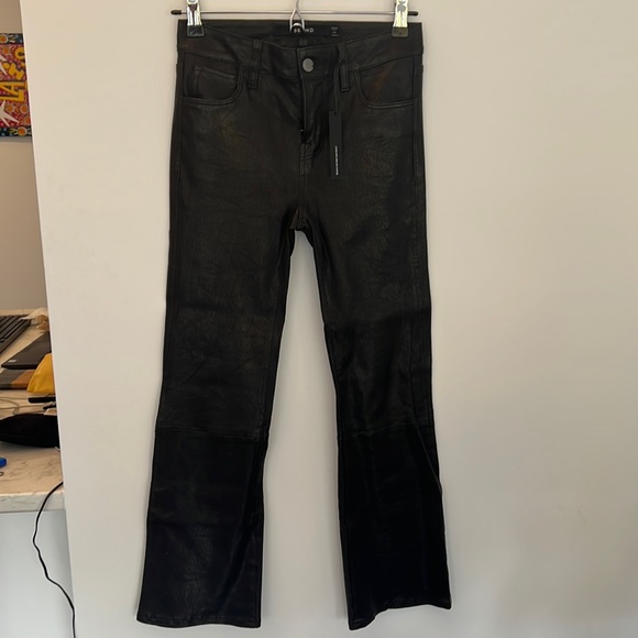 NWT J Brand Leather Selena Mid Rise Crop Boot Pant - Picture 7 of 13